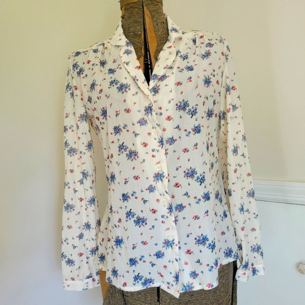 Vintage 70's Floral Blouse